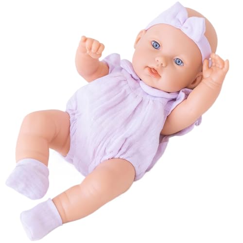 KDAMGOQE Silikon -Babypuppe, realistische Babypuppe 12 Zoll gekleidet mit süßem Gesicht, beweglichen Armen und Beinen waschbarer. von KDAMGOQE