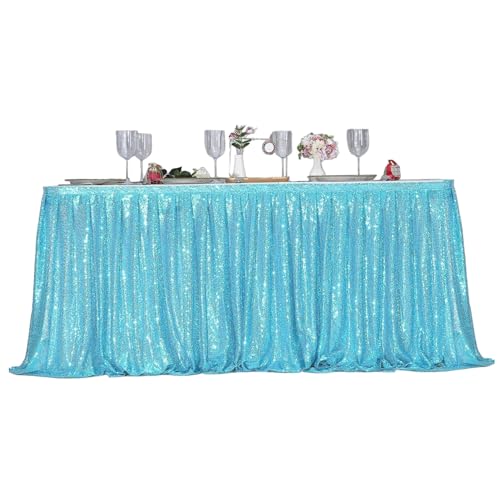 KDAMGOQE Tischrock, 108x28 -Zoll -Rechteck -Pailletten -Tischrock, Glitzer -Tischdecke für Babyparty, Geburtstagsfeier, Hochzeit, Weihnachten, Urlaub, Paillettenpailletten KDAMGOQE Tischrock, 108x28 -Zoll -Rechteck -Pailletten -Tischrock, Glitzer -Tischdecke für Babyparty, Geburtstagsfeier, Hochzeit, Weihnachten, Urlaub, Paillettenpailletten von KDAMGOQE