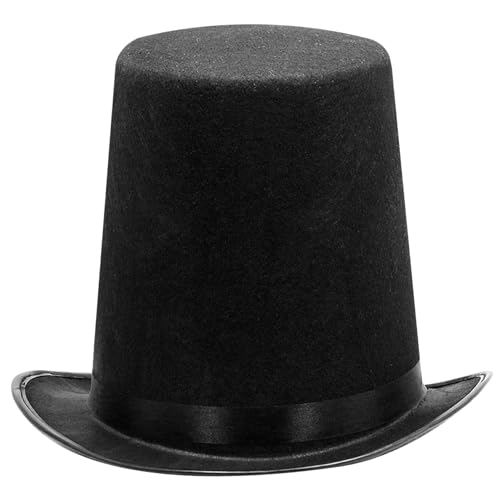KDAMGOQE Top-Hüte für Männer, Magier Hat Classic Wide Bim Halloween Top Hats für Männer Frauen Nicht gewebter schwarzer Hut für Magierkostüm Dekoration für Halloween, Show, Cosplay KDAMGOQE Top-Hüte für Männer, Magier Hat Classic Wide Bim Halloween Top Hats für Männer Frauen Nicht gewebter schwarzer Hut für Magierkostüm Dekoration für Halloween, Show, Cosplay von KDAMGOQE