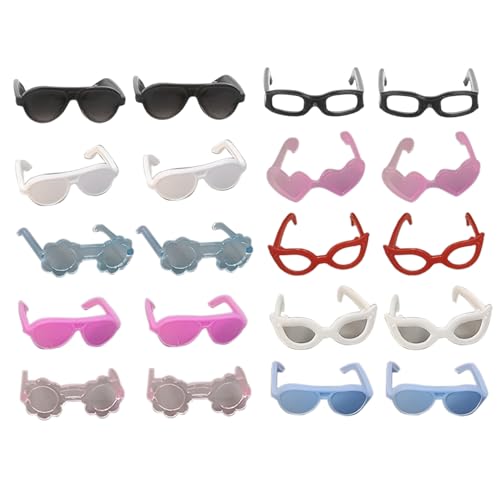 KDAMGOQE Winzige Sonnenbrillen, 20 Paar Puppenbrille Plastikpuppen Sonnenbrillen mit 10 Styles klassisch Retro Tiny Eyewear Mini für Crafts Dolls Haustiere Kostüm Cosplay Foto Requisiten KDAMGOQE Winzige Sonnenbrillen, 20 Paar Puppenbrille Plastikpuppen Sonnenbrillen mit 10 Styles klassisch Retro Tiny Eyewear Mini für Crafts Dolls Haustiere Kostüm Cosplay Foto Requisiten von KDAMGOQE
