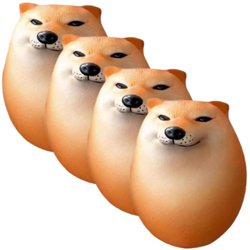 Stressabbauspielzeug, Squeeze Toy 4pcs Smile Face Shiba Inu Hunde Ei niedliche Spielzeuge widerstandsfähige Stressspielzeug lustige tragbare Angsterleichterung und Dekompression für Kinder, Erwachsen Stressabbauspielzeug, Squeeze Toy 4pcs Smile Face Shiba Inu Hunde Ei niedliche Spielzeuge widerstandsfähige Stressspielzeug lustige tragbare Angsterleichterung und Dekompression für Kinder, Erwachsen von KDAMGOQE