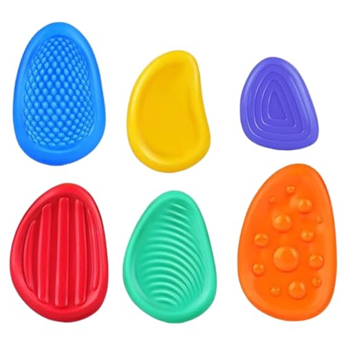 Zappelspielzeug für Kinder, sensorische Steine 6PCs strukturierten verschiedenen geformten Silikon -Sorge -Stein für beruhigende, unterhaltsame und Stressbekämpfung, flexible und ruhige Zappelspiel Zappelspielzeug für Kinder, sensorische Steine 6PCs strukturierten verschiedenen geformten Silikon -Sorge -Stein für beruhigende, unterhaltsame und Stressbekämpfung, flexible und ruhige Zappelspiel von KDAMGOQE