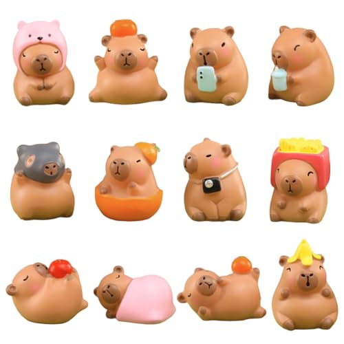 Blind Box Capybara Figuren Capybara Random Collection Guess Blind Bag Überraschungs Box Sammlerstück Kunstspielzeug, Geburtstagsfeier Geschenk für Kinder Weihnachten (Style B) von KDFSSIPE