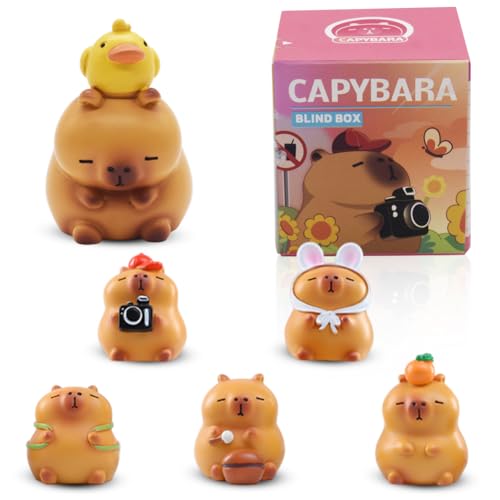 Blind Box Capybara Figuren Capybara Random Collection Guess Blind Bag Überraschungs Box Sammlerstück Kunstspielzeug, Geburtstagsfeier Geschenk für Kinder Weihnachten - Style A Blind Box Capybara Figuren Capybara Random Collection Guess Blind Bag Überraschungs Box Sammlerstück Kunstspielzeug, Geburtstagsfeier Geschenk für Kinder Weihnachten - Style A von KDFSSIPE