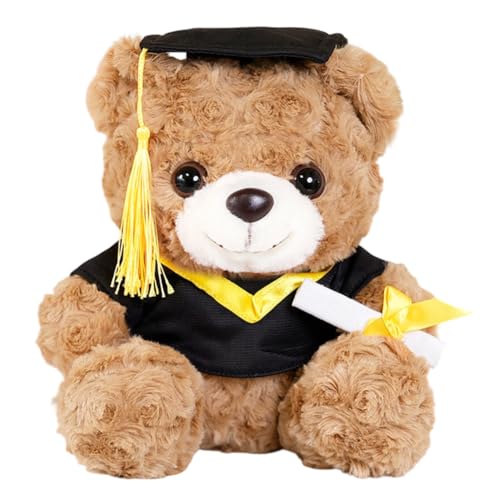 KDFSSIPE Graduation Teddybär, Abschluss Bär Plüsch, Hochwertiger Abschluss-Teddybär aus Plüsch, Toller Fotorequisit und Liebevoller Begleiter für Kinder Graduation, 25cm KDFSSIPE Graduation Teddybär, Abschluss Bär Plüsch, Hochwertiger Abschluss-Teddybär aus Plüsch, Toller Fotorequisit und Liebevoller Begleiter für Kinder Graduation, 25cm von KDFSSIPE