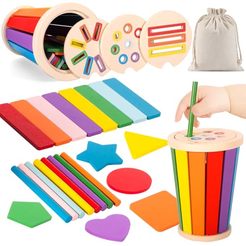 KDISHKRA 3 in 1 Montessori Spielzeug ab 1 2 3 Jahre, Holz Sortier & Stapelspielzeug Motorikspielzeug Holzspielzeug Baby Spielzeug Farbe Sortierspiel Kinderspielzeug Sensorik Spielzeug Lernspiele KDISHKRA 3 in 1 Montessori Spielzeug ab 1 2 3 Jahre, Holz Sortier & Stapelspielzeug Motorikspielzeug Holzspielzeug Baby Spielzeug Farbe Sortierspiel Kinderspielzeug Sensorik Spielzeug Lernspiele von KDISHKRA