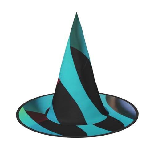 KDKJEDPEAF Bunter Welt-Druck, Halloween-Hut für Damen, magischer Hut, faltbarer Hexenhut, Partyhut für Cosplay-Kostüm und tägliches Zubehör KDKJEDPEAF Bunter Welt-Druck, Halloween-Hut für Damen, magischer Hut, faltbarer Hexenhut, Partyhut für Cosplay-Kostüm und tägliches Zubehör von KDKJEDPEAF