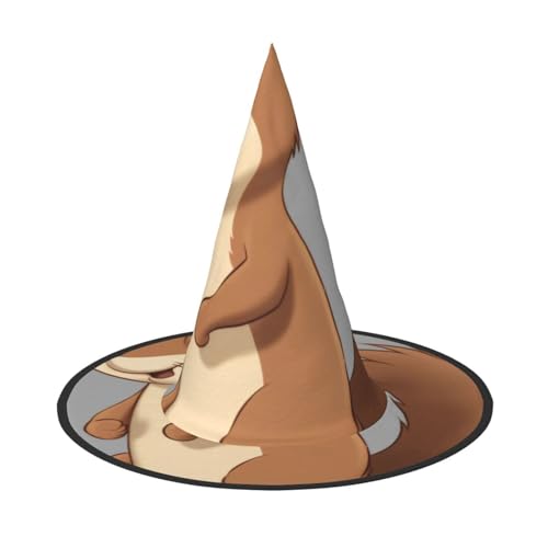 KDKJEDPEAF Cartoon Eichhörnchen Druck Halloween Spitzhut für Frauen Magischer Hut Faltbarer Hexenhut Zauberer Party Hut für Cosplay Kostüm & tägliches Zubehör von KDKJEDPEAF