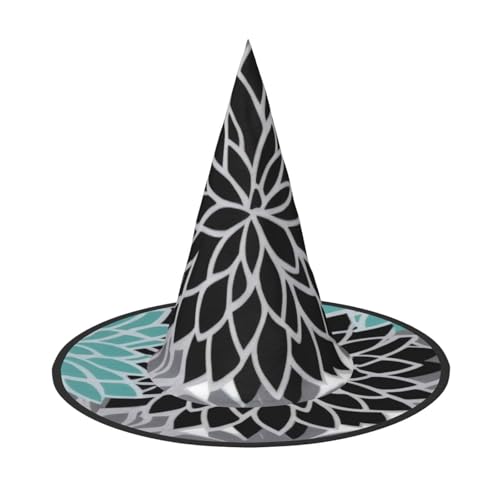 KDKJEDPEAF Dahlie Blumendruck Halloween Spitzhut für Frauen Magischer Hut Faltbarer Hexenhut Zauberer Partyhut für Cosplay Kostüm & tägliches Zubehör KDKJEDPEAF Dahlie Blumendruck Halloween Spitzhut für Frauen Magischer Hut Faltbarer Hexenhut Zauberer Partyhut für Cosplay Kostüm & tägliches Zubehör von KDKJEDPEAF