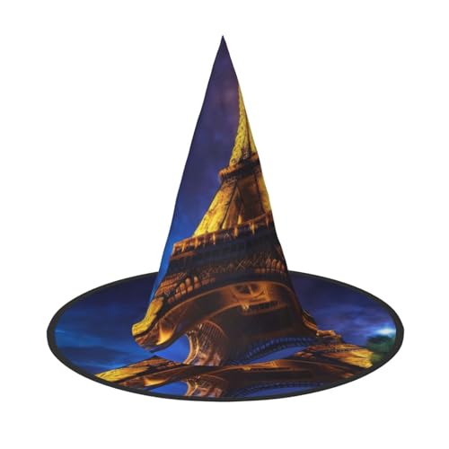 KDKJEDPEAF Fantasy Eiffelturm Print Halloween Spitzhut für Frauen Magischer Hut Faltbarer Hexenhutzauberer Partyhut für Cosplay Kostüm & tägliches Zubehör KDKJEDPEAF Fantasy Eiffelturm Print Halloween Spitzhut für Frauen Magischer Hut Faltbarer Hexenhutzauberer Partyhut für Cosplay Kostüm & tägliches Zubehör von KDKJEDPEAF