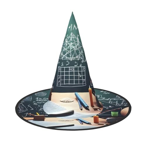 KDKJEDPEAF Formulas Shapes Theory M Print Halloween Spitzhut für Frauen Magischer Hut Faltbarer Hexenhutzauberer Partyhut für Cosplay Kostüm & tägliches Zubehör KDKJEDPEAF Formulas Shapes Theory M Print Halloween Spitzhut für Frauen Magischer Hut Faltbarer Hexenhutzauberer Partyhut für Cosplay Kostüm & tägliches Zubehör von KDKJEDPEAF