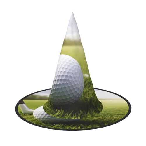 KDKJEDPEAF Golfball-Druck, Halloween-Spitzhut für Frauen, magischer Hut, faltbarer Hexenhut-Zauberer, Partyhut für Cosplay-Kostüm und tägliches Zubehör KDKJEDPEAF Golfball-Druck, Halloween-Spitzhut für Frauen, magischer Hut, faltbarer Hexenhut-Zauberer, Partyhut für Cosplay-Kostüm und tägliches Zubehör von KDKJEDPEAF