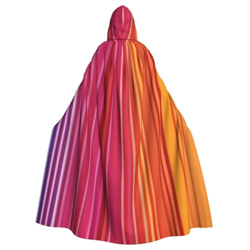 KDKJEDPEAF Halloween-Umhang mit Kapuze für Erwachsene, Hexe/Zauberer, übergroße Kapuze, Regenbogenfarben, gestreift, Cosplay-Kostüm KDKJEDPEAF Halloween-Umhang mit Kapuze für Erwachsene, Hexe/Zauberer, übergroße Kapuze, Regenbogenfarben, gestreift, Cosplay-Kostüm von KDKJEDPEAF