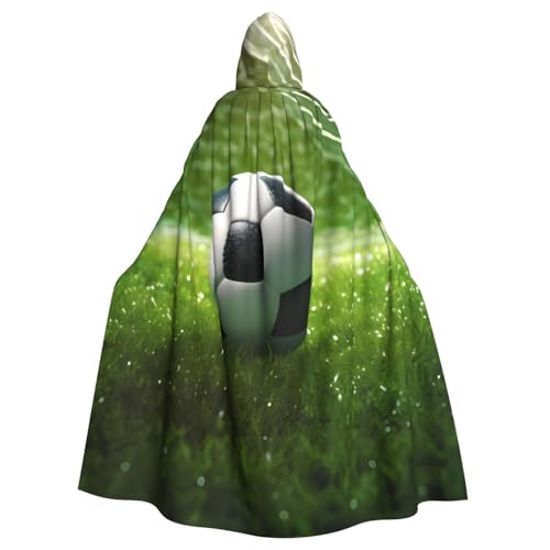 KDKJEDPEAF Halloween-Umhang mit Kapuze für Erwachsene, Hexe/Zauberer, übergroße Kapuze, grüner Gras, Fußball-Druck, Cosplay-Kostüm KDKJEDPEAF Halloween-Umhang mit Kapuze für Erwachsene, Hexe/Zauberer, übergroße Kapuze, grüner Gras, Fußball-Druck, Cosplay-Kostüm von KDKJEDPEAF