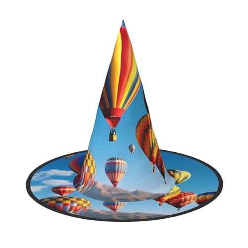 KDKJEDPEAF Heißluftballons Druck Halloween Spitzhut für Frauen Magischer Hut Faltbarer Hexenhutzauberer Partyhut für Cosplay Kostüm & tägliches Zubehör KDKJEDPEAF Heißluftballons Druck Halloween Spitzhut für Frauen Magischer Hut Faltbarer Hexenhutzauberer Partyhut für Cosplay Kostüm & tägliches Zubehör von KDKJEDPEAF