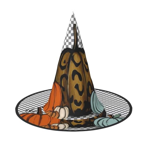 KDKJEDPEAF Kürbis Druck Halloween Spitzhut für Frauen Magischer Hut Faltbarer Hexenhutzauber Partyhut für Cosplay Kostüm & tägliches Zubehör KDKJEDPEAF Kürbis Druck Halloween Spitzhut für Frauen Magischer Hut Faltbarer Hexenhutzauber Partyhut für Cosplay Kostüm & tägliches Zubehör von KDKJEDPEAF