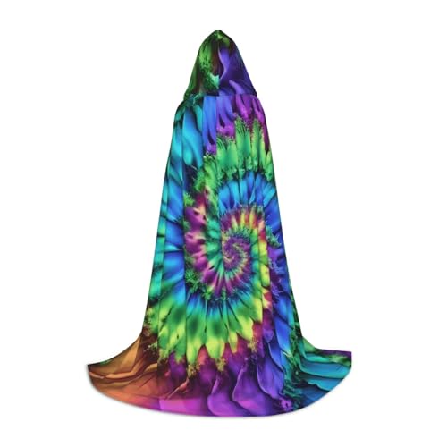 KDKJEDPEAF Langer Kapuzenumhang für Teenager, Batikfärbung, bodenlanger Kapuzenumhang, Halloween, Cosplay-Kostüm KDKJEDPEAF Langer Kapuzenumhang für Teenager, Batikfärbung, bodenlanger Kapuzenumhang, Halloween, Cosplay-Kostüm von KDKJEDPEAF