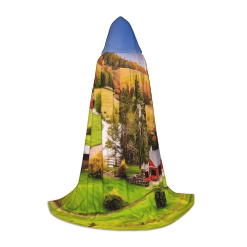 KDKJEDPEAF Langer Kapuzenumhang für Teenager, Bauernhof, bodenlanger Kapuzenumhang, Halloween, Cosplay-Kostüm KDKJEDPEAF Langer Kapuzenumhang für Teenager, Bauernhof, bodenlanger Kapuzenumhang, Halloween, Cosplay-Kostüm von KDKJEDPEAF