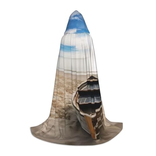 KDKJEDPEAF Langer Kapuzenumhang für Teenager, Boot am Strand, bodenlanger Kapuzenumhang, Halloween, Cosplay-Kostüm KDKJEDPEAF Langer Kapuzenumhang für Teenager, Boot am Strand, bodenlanger Kapuzenumhang, Halloween, Cosplay-Kostüm von KDKJEDPEAF