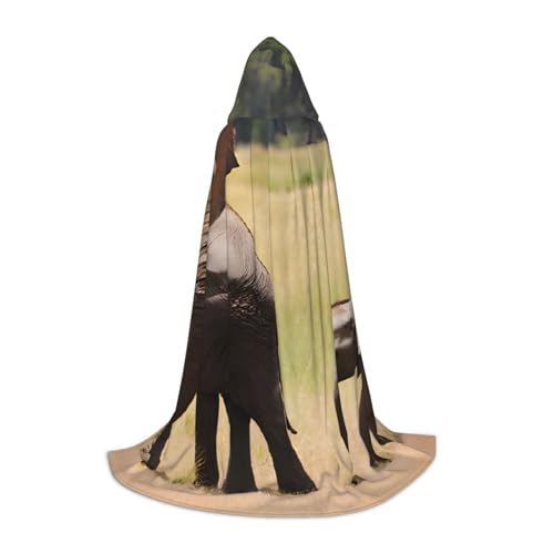 KDKJEDPEAF Langer Kapuzenumhang für Teenager, Elefantenfamilie, bodenlanger Kapuzenumhang, Halloween, Cosplay-Kostüm KDKJEDPEAF Langer Kapuzenumhang für Teenager, Elefantenfamilie, bodenlanger Kapuzenumhang, Halloween, Cosplay-Kostüm von KDKJEDPEAF