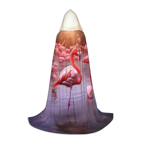 KDKJEDPEAF Langer Kapuzenumhang für Teenager, Flamingos, bodenlanger Kapuzenumhang, Halloween, Cosplay-Kostüm KDKJEDPEAF Langer Kapuzenumhang für Teenager, Flamingos, bodenlanger Kapuzenumhang, Halloween, Cosplay-Kostüm von KDKJEDPEAF