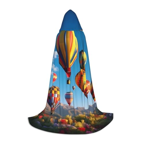 KDKJEDPEAF Langer Kapuzenumhang für Teenager, Heißluftballons, bodenlanger Kapuzenumhang, Halloween, Cosplay-Kostüm KDKJEDPEAF Langer Kapuzenumhang für Teenager, Heißluftballons, bodenlanger Kapuzenumhang, Halloween, Cosplay-Kostüm von KDKJEDPEAF