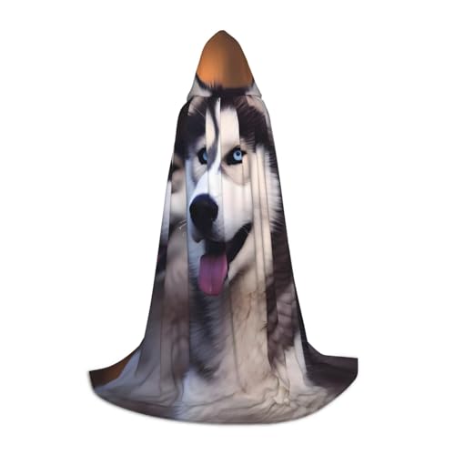 KDKJEDPEAF Langer Kapuzenumhang für Teenager, Husky, bodenlanger Kapuzenumhang für Halloween, Cosplay-Kostüm KDKJEDPEAF Langer Kapuzenumhang für Teenager, Husky, bodenlanger Kapuzenumhang für Halloween, Cosplay-Kostüm von KDKJEDPEAF