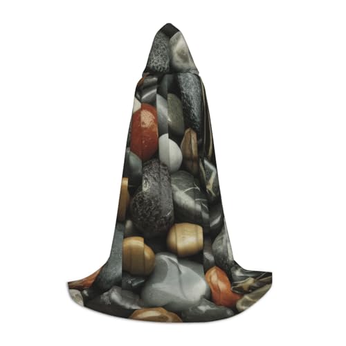 KDKJEDPEAF Langer Kapuzenumhang für Teenager, Kopfsteinpflaster, bodenlanger Kapuzenumhang, Halloween, Cosplay-Kostüm von KDKJEDPEAF