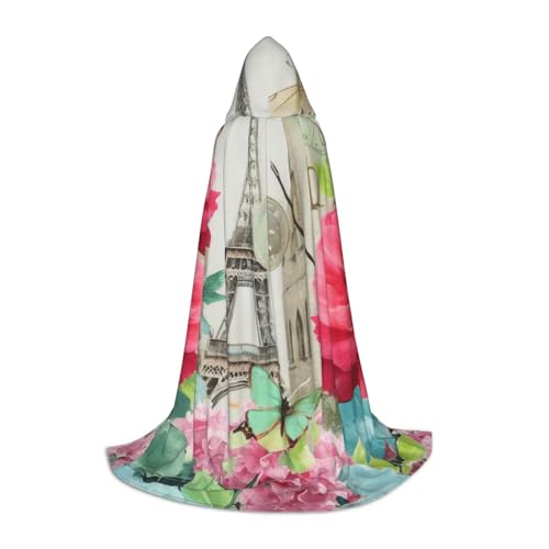 KDKJEDPEAF Langer Kapuzenumhang für Teenager, Libelle, französischer Turm, bodenlang, Kapuzenumhang, Halloween, Cosplay-Kostüm KDKJEDPEAF Langer Kapuzenumhang für Teenager, Libelle, französischer Turm, bodenlang, Kapuzenumhang, Halloween, Cosplay-Kostüm von KDKJEDPEAF
