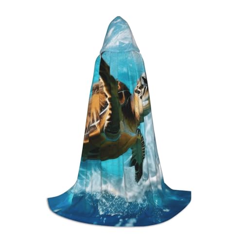 KDKJEDPEAF Langer Kapuzenumhang für Teenager, Meeresschildkröte, bodenlanger Kapuzenumhang, Halloween, Cosplay-Kostüm KDKJEDPEAF Langer Kapuzenumhang für Teenager, Meeresschildkröte, bodenlanger Kapuzenumhang, Halloween, Cosplay-Kostüm von KDKJEDPEAF