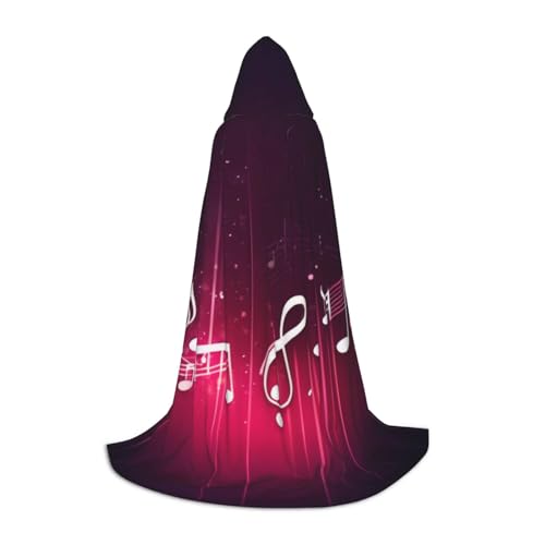 KDKJEDPEAF Langer Kapuzenumhang für Teenager, Musiknoten, bodenlanger Kapuzenumhang, Halloween, Cosplay-Kostüm KDKJEDPEAF Langer Kapuzenumhang für Teenager, Musiknoten, bodenlanger Kapuzenumhang, Halloween, Cosplay-Kostüm von KDKJEDPEAF