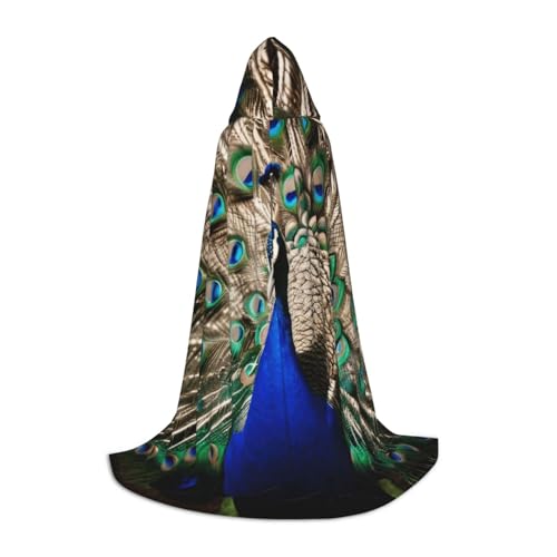 KDKJEDPEAF Langer Kapuzenumhang für Teenager, Pfau, bodenlanger Kapuzenumhang, Halloween, Cosplay-Kostüm KDKJEDPEAF Langer Kapuzenumhang für Teenager, Pfau, bodenlanger Kapuzenumhang, Halloween, Cosplay-Kostüm von KDKJEDPEAF