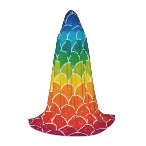KDKJEDPEAF Langer Kapuzenumhang für Teenager, Regenbogenfisch, bodenlanger Kapuzenumhang, Halloween, Cosplay-Kostüm KDKJEDPEAF Langer Kapuzenumhang für Teenager, Regenbogenfisch, bodenlanger Kapuzenumhang, Halloween, Cosplay-Kostüm von KDKJEDPEAF