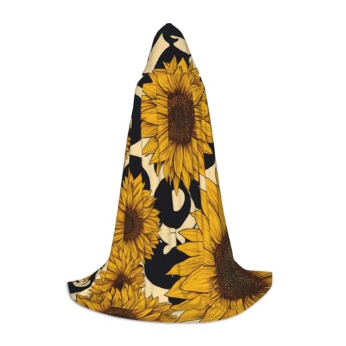 KDKJEDPEAF Langer Kapuzenumhang für Teenager, Sonnenblume, bodenlang, Kapuzenumhang, Halloween, Cosplay-Kostüm KDKJEDPEAF Langer Kapuzenumhang für Teenager, Sonnenblume, bodenlang, Kapuzenumhang, Halloween, Cosplay-Kostüm von KDKJEDPEAF