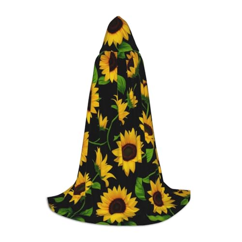 KDKJEDPEAF Langer Kapuzenumhang für Teenager, Sonnenblume, bodenlang, Kapuzenumhang, Halloween, Cosplay-Kostüm KDKJEDPEAF Langer Kapuzenumhang für Teenager, Sonnenblume, bodenlang, Kapuzenumhang, Halloween, Cosplay-Kostüm von KDKJEDPEAF