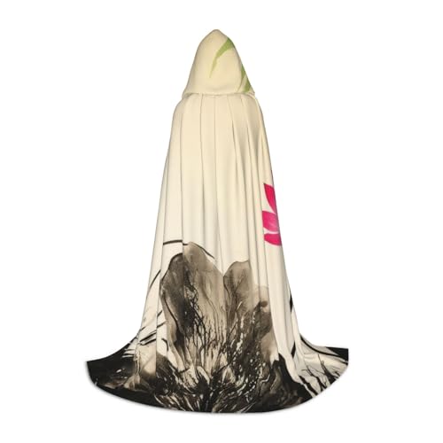 KDKJEDPEAF Langer Kapuzenumhang für Teenager, Tinten-Lotus-Malerei, bodenlanger Kapuzenumhang, Halloween, Cosplay-Kostüm KDKJEDPEAF Langer Kapuzenumhang für Teenager, Tinten-Lotus-Malerei, bodenlanger Kapuzenumhang, Halloween, Cosplay-Kostüm von KDKJEDPEAF