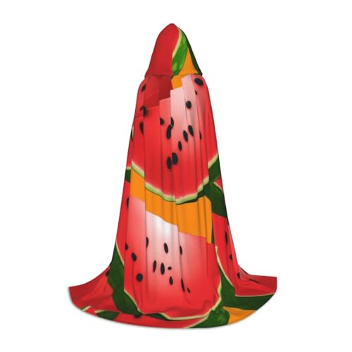 KDKJEDPEAF Langer Kapuzenumhang für Teenager, Wassermelonenscheibe, bodenlanger Kapuzenumhang, Halloween, Cosplay-Kostüm KDKJEDPEAF Langer Kapuzenumhang für Teenager, Wassermelonenscheibe, bodenlanger Kapuzenumhang, Halloween, Cosplay-Kostüm von KDKJEDPEAF