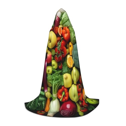 KDKJEDPEAF Langer Kapuzenumhang für Teenager, frisches Obst und Gemüse, bodenlanger Kapuzenumhang, Halloween, Cosplay-Kostüm KDKJEDPEAF Langer Kapuzenumhang für Teenager, frisches Obst und Gemüse, bodenlanger Kapuzenumhang, Halloween, Cosplay-Kostüm von KDKJEDPEAF