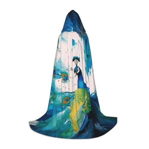 KDKJEDPEAF Langer Kapuzenumhang für Teenager, niedlicher Pfau, bodenlanger Kapuzenumhang, Halloween, Cosplay-Kostüm KDKJEDPEAF Langer Kapuzenumhang für Teenager, niedlicher Pfau, bodenlanger Kapuzenumhang, Halloween, Cosplay-Kostüm von KDKJEDPEAF
