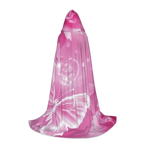 KDKJEDPEAF Langer Kapuzenumhang für Teenager, rosa und weiß, Schmetterling, bodenlang, Kapuzenumhang, Halloween, Cosplay-Kostüm KDKJEDPEAF Langer Kapuzenumhang für Teenager, rosa und weiß, Schmetterling, bodenlang, Kapuzenumhang, Halloween, Cosplay-Kostüm von KDKJEDPEAF