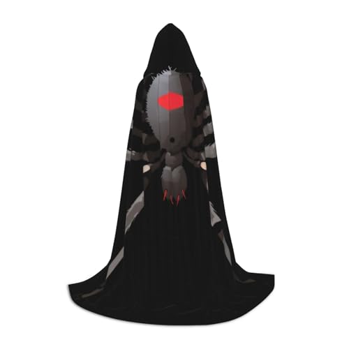 KDKJEDPEAF Langer Kapuzenumhang für Teenager, schwarze Spinne, bodenlanger Kapuzenumhang, Halloween, Cosplay-Kostüm KDKJEDPEAF Langer Kapuzenumhang für Teenager, schwarze Spinne, bodenlanger Kapuzenumhang, Halloween, Cosplay-Kostüm von KDKJEDPEAF