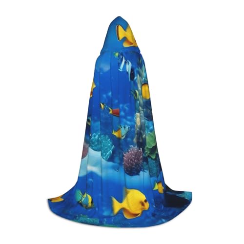 KDKJEDPEAF Langer Kapuzenumhang für Teenager, tropische Fische, bodenlanger Kapuzenumhang, Halloween, Cosplay-Kostüm KDKJEDPEAF Langer Kapuzenumhang für Teenager, tropische Fische, bodenlanger Kapuzenumhang, Halloween, Cosplay-Kostüm von KDKJEDPEAF