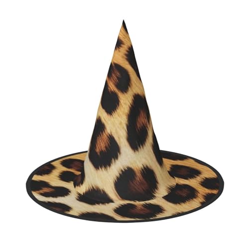 KDKJEDPEAF Leopardenfellmuster Druck Halloween Spitzhut für Frauen Magischer Hut Faltbarer Hexenhut Zauberer Partyhut für Cosplay Kostüm & tägliches Zubehör KDKJEDPEAF Leopardenfellmuster Druck Halloween Spitzhut für Frauen Magischer Hut Faltbarer Hexenhut Zauberer Partyhut für Cosplay Kostüm & tägliches Zubehör von KDKJEDPEAF