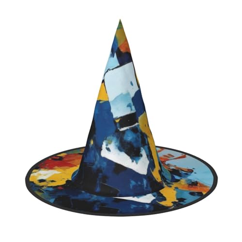 KDKJEDPEAF Malerei Kunst Abstrakter Druck Halloween Spitzhut für Frauen Magischer Hut Faltbarer Hexenhut Zauberer Partyhut für Cosplay Kostüm & tägliches Zubehör KDKJEDPEAF Malerei Kunst Abstrakter Druck Halloween Spitzhut für Frauen Magischer Hut Faltbarer Hexenhut Zauberer Partyhut für Cosplay Kostüm & tägliches Zubehör von KDKJEDPEAF