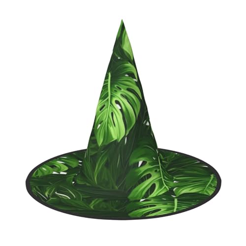 KDKJEDPEAF Monstera Deliciosa Bananen-Palmendruck Halloween Spitzhut für Frauen Magischer Hut Faltbarer Hexenhutzauberer Partyhut für Cosplay Kostüm & tägliches Zubehör KDKJEDPEAF Monstera Deliciosa Bananen-Palmendruck Halloween Spitzhut für Frauen Magischer Hut Faltbarer Hexenhutzauberer Partyhut für Cosplay Kostüm & tägliches Zubehör von KDKJEDPEAF