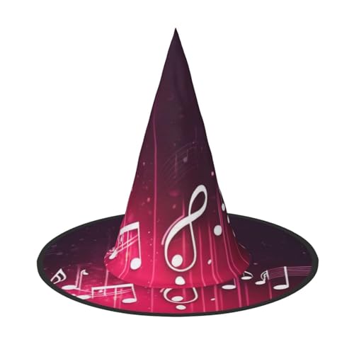 KDKJEDPEAF Musiknoten Druck Halloween Spitzhut für Frauen Magischer Hut Faltbarer Hexenhut Zauberer Partyhut für Cosplay Kostüm & tägliches Zubehör KDKJEDPEAF Musiknoten Druck Halloween Spitzhut für Frauen Magischer Hut Faltbarer Hexenhut Zauberer Partyhut für Cosplay Kostüm & tägliches Zubehör von KDKJEDPEAF