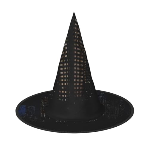 KDKJEDPEAF Nachtbau-Druck, Halloween-Spitzhut für Frauen, magischer Hut, faltbarer Hexenhut-Zauberer, Partyhut für Cosplay-Kostüm & tägliches Zubehör KDKJEDPEAF Nachtbau-Druck, Halloween-Spitzhut für Frauen, magischer Hut, faltbarer Hexenhut-Zauberer, Partyhut für Cosplay-Kostüm & tägliches Zubehör von KDKJEDPEAF