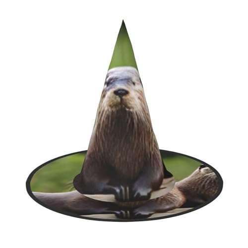 KDKJEDPEAF Niedlicher Otter-Druck, Halloween-Spitzhut für Frauen, magischer Hut, faltbarer Hexenhut-Zauberer, Partyhut für Cosplay-Kostüm & tägliches Zubehör KDKJEDPEAF Niedlicher Otter-Druck, Halloween-Spitzhut für Frauen, magischer Hut, faltbarer Hexenhut-Zauberer, Partyhut für Cosplay-Kostüm & tägliches Zubehör von KDKJEDPEAF