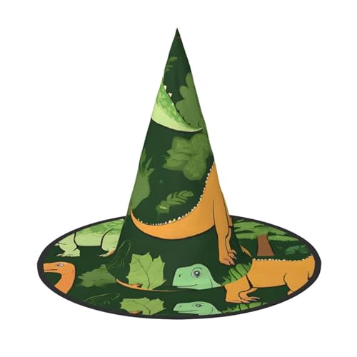 KDKJEDPEAF Palmblatt-Druck Halloween Spitzhut für Frauen Magischer Hut Faltbarer Hexenhut-Zauberer Partyhut für Cosplay Kostüm & tägliches Zubehör KDKJEDPEAF Palmblatt-Druck Halloween Spitzhut für Frauen Magischer Hut Faltbarer Hexenhut-Zauberer Partyhut für Cosplay Kostüm & tägliches Zubehör von KDKJEDPEAF