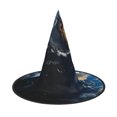 KDKJEDPEAF Planeten-Druck Halloween Spitzhut für Frauen, magischer Hut, faltbarer Hexenhut-Zauberer Partyhut für Cosplay-Kostüm & tägliches Zubehör KDKJEDPEAF Planeten-Druck Halloween Spitzhut für Frauen, magischer Hut, faltbarer Hexenhut-Zauberer Partyhut für Cosplay-Kostüm & tägliches Zubehör von KDKJEDPEAF